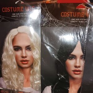 3 For $15...Costume Wig Set - Black and White 3 For $15 Or $5 Per Wig
